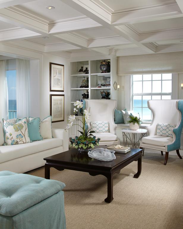 Coastal White Living Room Is Chic, Elegant | HGTV