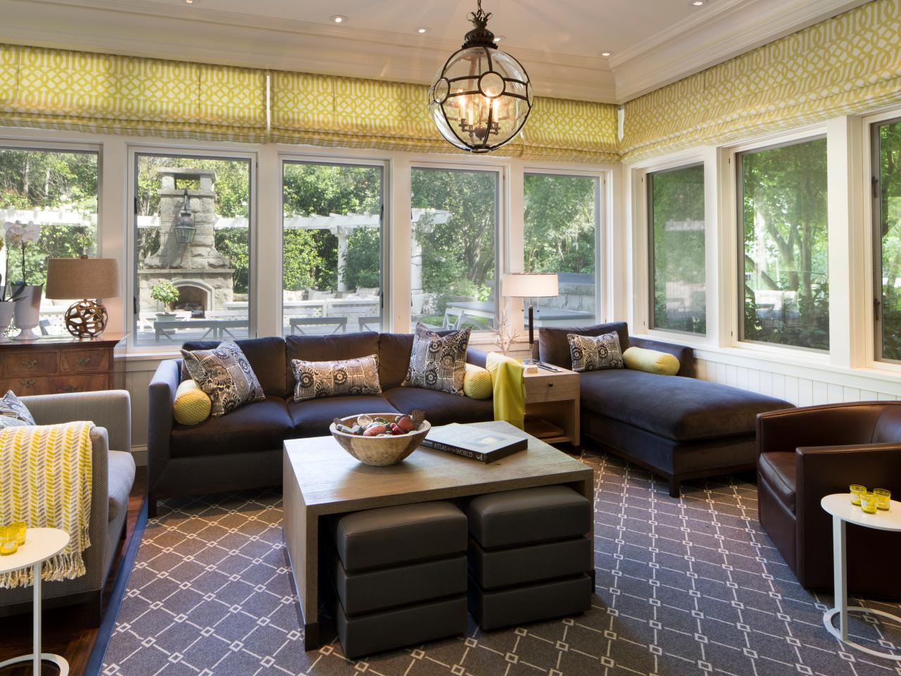 Contemporary Sunroom With Wrap-Around Windows | HGTV