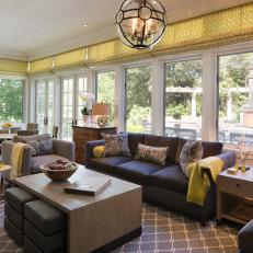 Contemporary Sunroom With Enchanting Window View