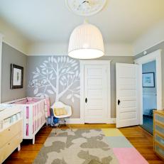 Modern Twin Nursery With Charming Wall Art