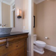 Formal Powder Room with Chest of Drawers 