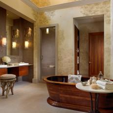 Modern Elegance-Meets-Woodlands Bathroom