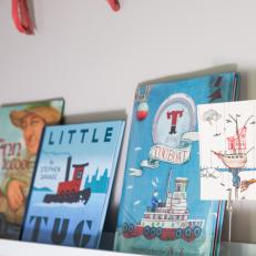 Nautical Children's Books on Open Bookshelves