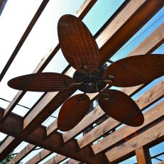 Outdoor Fan Provides Cool Breeze to Sunny Deck