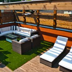Rooftop Deck With Contemporary Outdoor Furniture