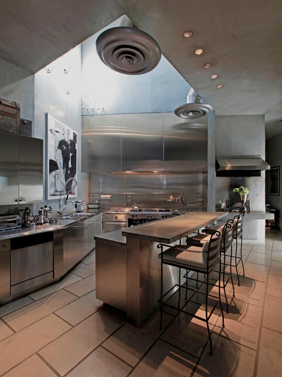 kitchen industrial chef stunning style andrea michaelson hgtv steel look