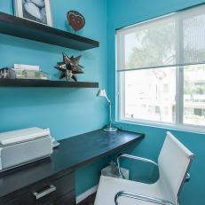 Contemporary Blue Home Office 