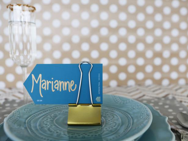 Turn Basic Office Supplies Into Chic Place Cards