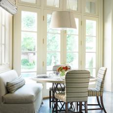 Breakfast Nook With Slipcovered Banquette