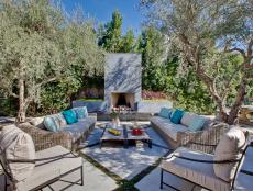 A major update to a movie producer's Hollywood Hills backyard added an Indian flavor and included the installation of full-grown trees.