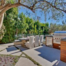 Alfresco Dining Room Under an Olive Tree