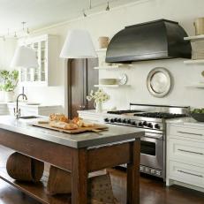 White Country Kitchen With Contemporary Flair