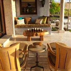 Tropical Outdoor Seating Area
