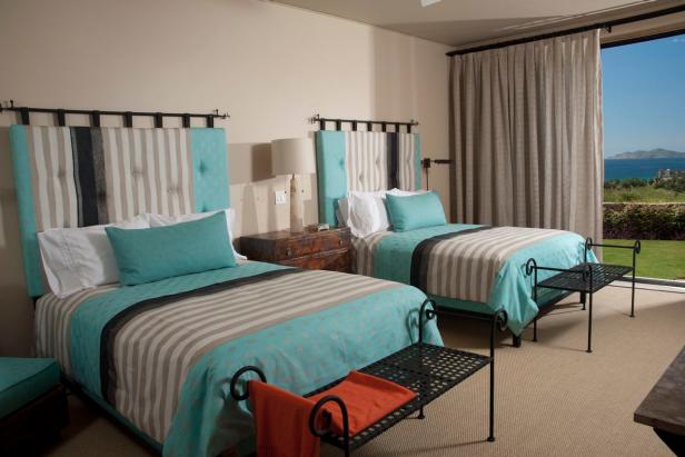 Transitional Bedroom Features Matching, Matching Twin Beds