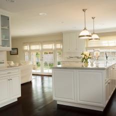Open Kitchen With Large Center Island