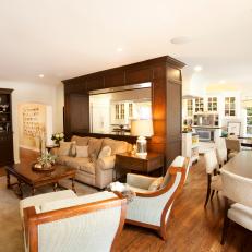 Traditional Family Room With Classic Neutral Furnishings