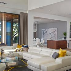 Modern Living Space Blends Indoors and Out