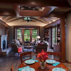 Gorgeous Cherry Wood Abounds in Neutral Great Room