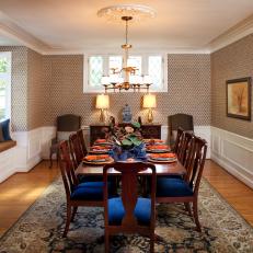 Traditional Dining Room Is Spacious, Elegant