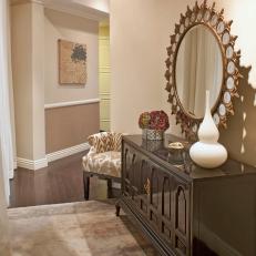 Chic Entry Table With Stylish Accessories