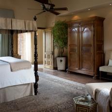 Mediterranean Bedroom With Four-Poster Bed