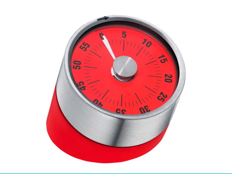 red kitchen timer