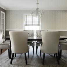 Transitional Dining Room Is Elegant, Calm