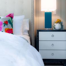 Chic Transitional Bedroom With Contemporary Nightstand