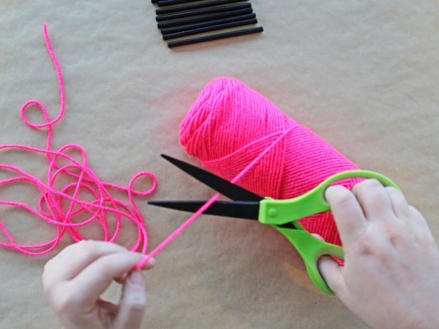 Step 2: Cut a length of yarn about three feet long.