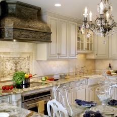 Neutral Traditional Kitchen With Custom Range Hood