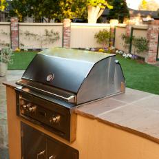 Backyard Patio With Mediterranean Grilling Station