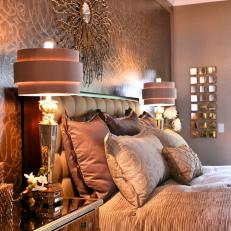 Chic Decor Wows in Brown Master Bedroom