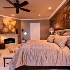 Rich Brown Master Bedroom Is Luxurious, Inviting