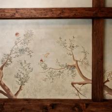 Custom Painting Between Hand Hewn Ceiling Beams
