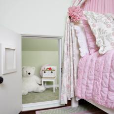 Traditional Girl's Room With Attic Play Area