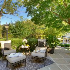 Transitional Patio Leads to Party-Ready Pool House