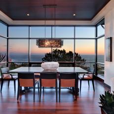 Contemporary Oceanfront Dining Room