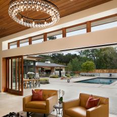 Open Air Living Room With Pool Access