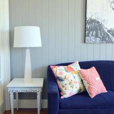 Mod White Lamp in Eclectic Living Room