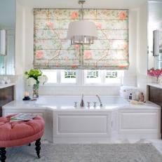 Romantic Master Bathroom With Luxurious Whirlpool Bathtub