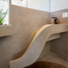 Contemporary Bathroom With Sculptural Sink
