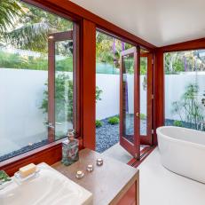 Spa Bathroom With Private Courtyard Access