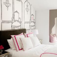 Black and White French-Inspired Girl's Room