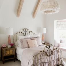 Vintage-Inspired Girl's Room With Soft Lavender Bedding