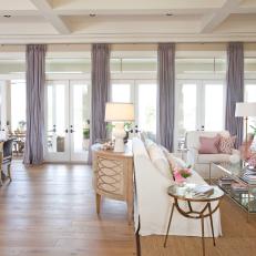 Lavender & Honey Palette in Open Living Space