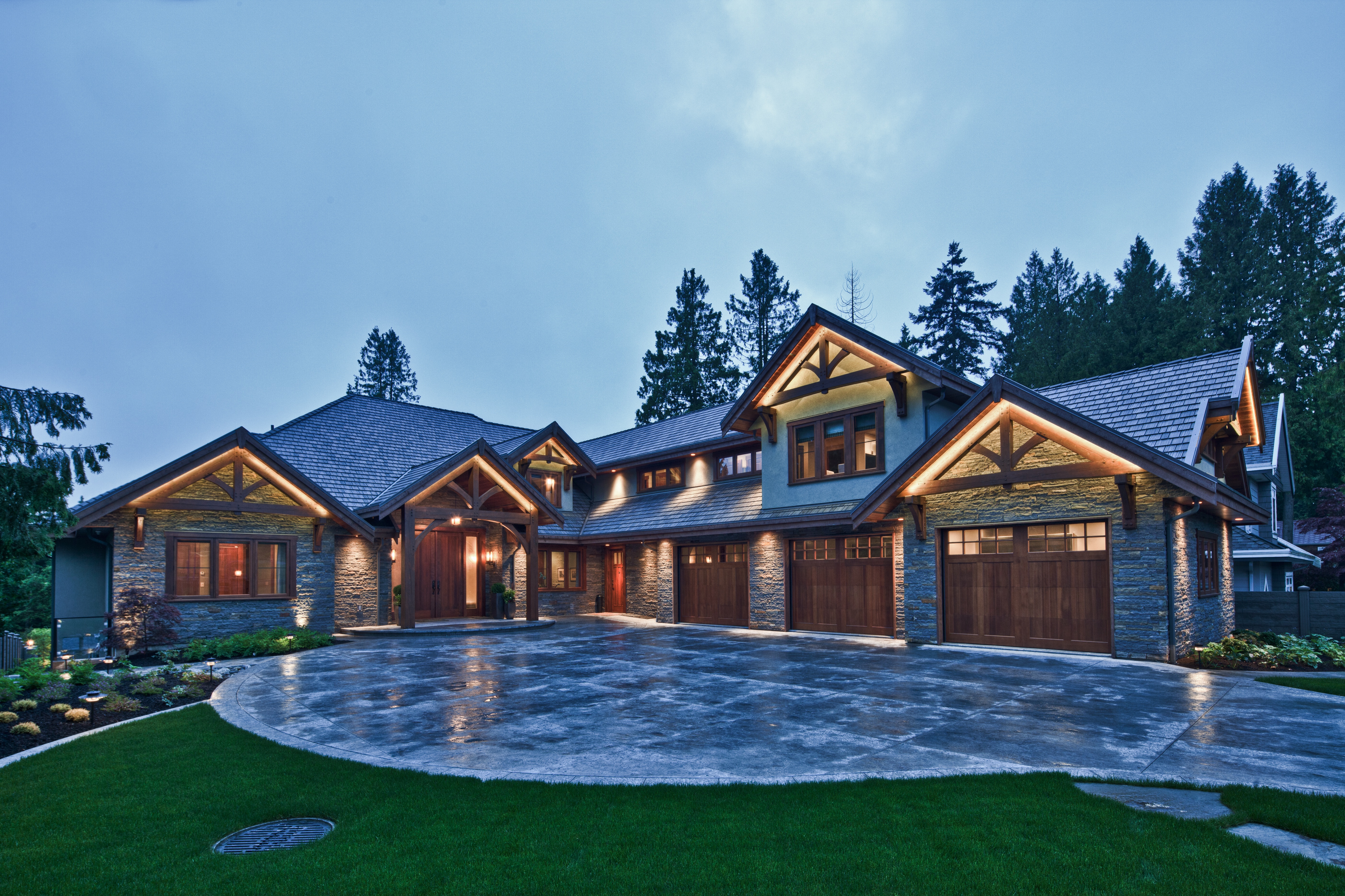 luxury timber and stone house plans