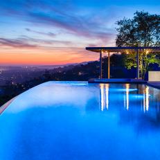 Modern Infinity Pool Boasts Stunning View