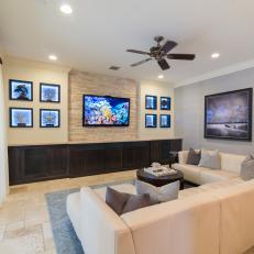 Modern Family Room With Nautical Touches