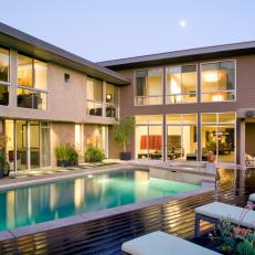 Contemporary Home Addition With Backyard Pool