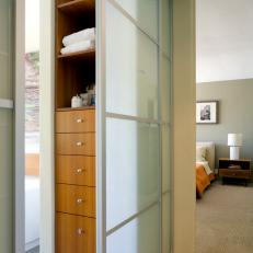 Contemporary Frosted Glass Sliding Door